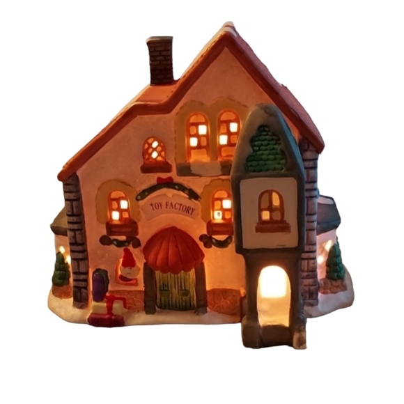 Christmas Lighted Toy Factory, Ceramic Holiday Expressions Collins(DL) - Picture 1 of 11
